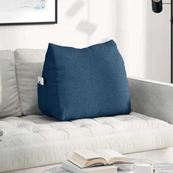 ARDEBO.de - Rücken Kissen Blau 60 x 20 x 50 cm Stoff