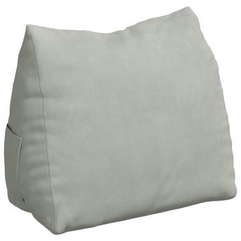 Rücken Kissen Hellgrau 60 x 20 x 50 cm Cordstoff