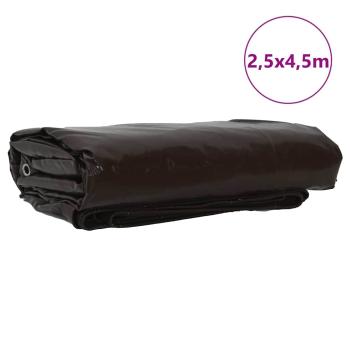 Plane 650g / m² Braun 2,5 x 4,5 m Canvas mit PVC-Beschichtung