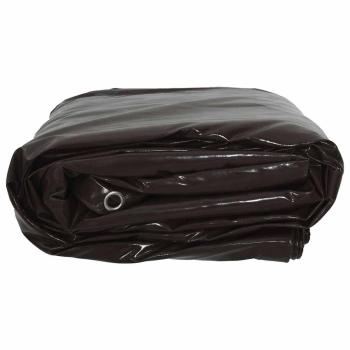 Plane 650g / m² Braun 2,5 x 4,5 m Canvas mit PVC-Beschichtung