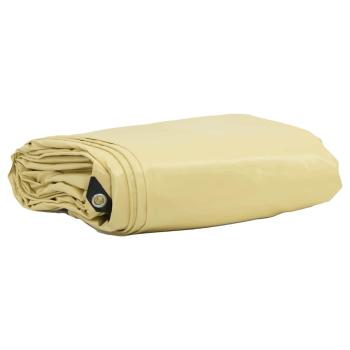 ARDEBO.de - Plane 650g / m² Beige 3 x 3 m Canvas mit PVC-Beschichtung