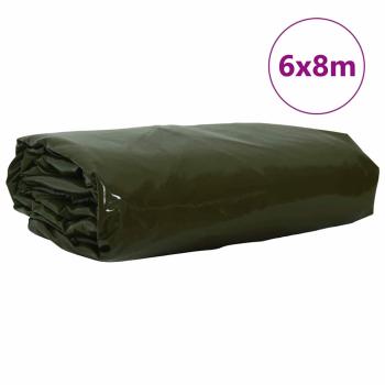 Plane 650g / m² Olive Grün 6 x 8 m Canvas mit PVC-Beschichtung