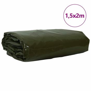 Plane 650g / m² Olive Grün 1,5 x 2 m Canvas mit PVC-Beschichtung