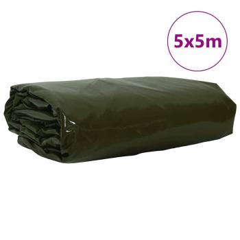 Plane 650g / m² Olive Grün 5 x 5 m Canvas mit PVC-Beschichtung