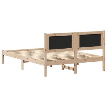 Bettgestell mit gepolstertem Kopfteil Hellgrau 135 x 190 cm