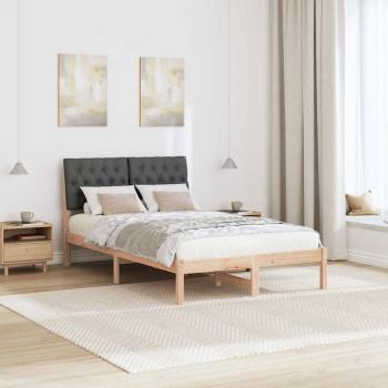 Bettgestell mit gepolstertem Kopfteil Braun 120 x 200 cm