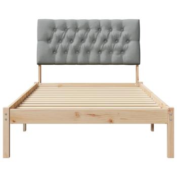 Bettgestell mit gepolstertem Kopfteil Braun 100 x 200 cm