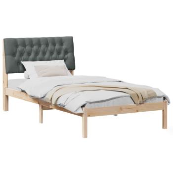 Bettgestell mit gepolstertem Kopfteil Braun 100 x 200 cm