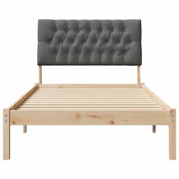 Bettgestell mit gepolstertem Kopfteil Braun 100 x 200 cm