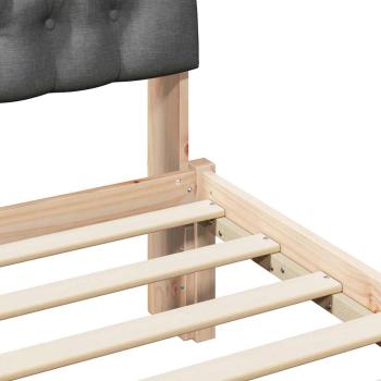 Bettgestell mit gepolstertem Kopfteil Braun 100 x 200 cm