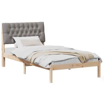 Bettgestell mit gepolstertem Kopfteil Braun 100 x 200 cm