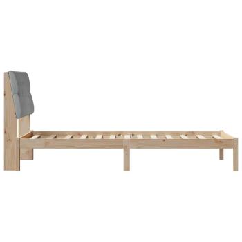 Bettgestell mit gepolstertem Kopfteil Braun 90 x 200 cm