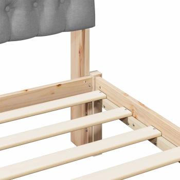 Bettgestell mit gepolstertem Kopfteil Braun 90 x 200 cm