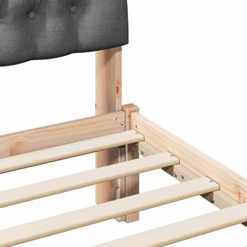 Bettgestell mit gepolstertem Kopfteil Braun 80 x 200 cm