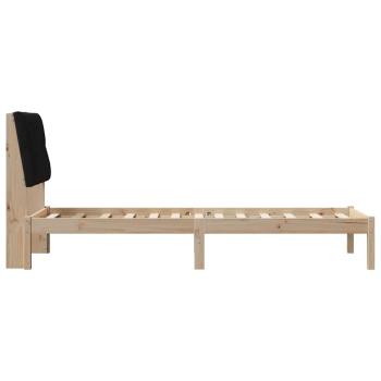 Bettgestell mit gepolstertem Kopfteil Braun 80 x 200 cm