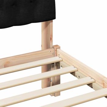 Bettgestell mit gepolstertem Kopfteil Braun 80 x 200 cm