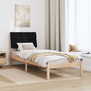 Bettgestell mit gepolstertem Kopfteil Braun 75 x 190 cm