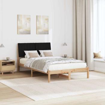 Bettgestell mit Kopfteil Braun 120 x 190 cm Stoff