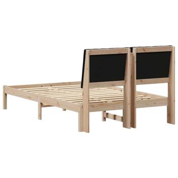 Bettgestell mit Kopfteil Braun 120 x 190 cm Stoff
