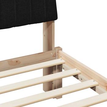 Bettgestell mit Kopfteil Braun 120 x 190 cm Stoff