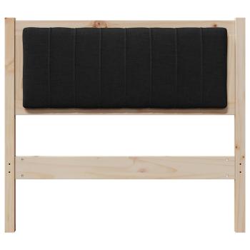 Gepolstertes Kopfteil Braun 90 cm Massivholz Kiefer und Stoff