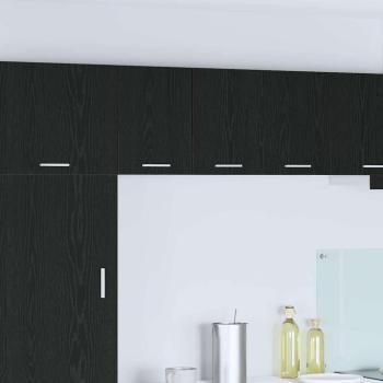 ARDEBO.de - Hängeschrank Riga 2 pcs Schwarze Eiche und Weiß 30 x 31 x 40 cm