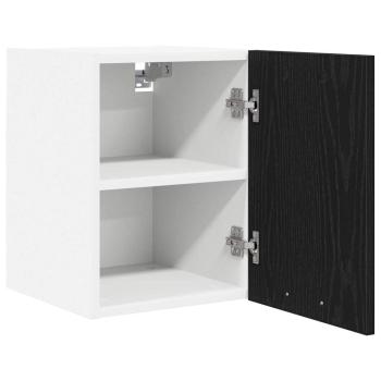 Hängeschrank Riga 2 pcs Schwarze Eiche und Weiß 30 x 31 x 40 cm