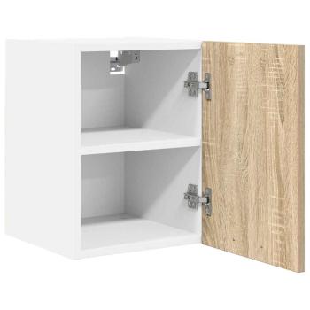 Hängeschrank mit Tür Riga Sonoma-Eiche und Weiß 30 x 31 x 40 cm