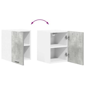 Hängeschrank mit Regal Riga Betongrau und Weiß 30 x 31 x 40 cm