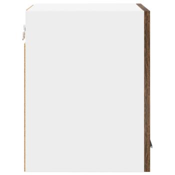 Hängeschrank Riga Geräucherte Eiche und Weiß 30 x 31 x 40 cm