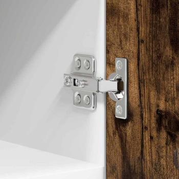 Hängeschrank Riga Geräucherte Eiche und Weiß 30 x 31 x 40 cm