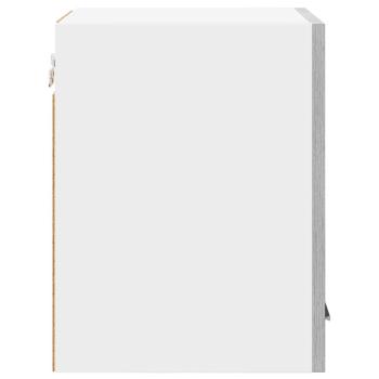 Hängeschrank mit Tür Riga Grau Sonoma und Weiß 30 x 31 x 40 cm