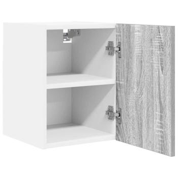 Hängeschrank 2 stk. Grau Sonoma und Weiß Holzwerkstoff