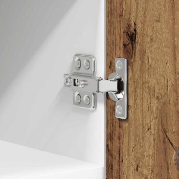 Hängeschrank mit Regal Riga Altes Holz und Weiß 30 x 31 x 40 cm