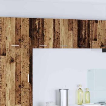 ARDEBO.de - Hängeschrank 2 stk. Altes Holz und Weiß Holzwerkstoff