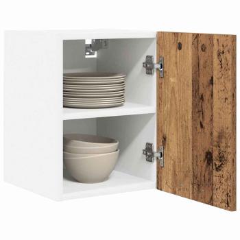 Hängeschrank 2 stk. Altes Holz und Weiß Holzwerkstoff