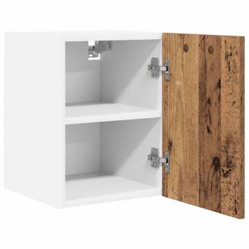 Hängeschrank 2 stk. Altes Holz und Weiß Holzwerkstoff