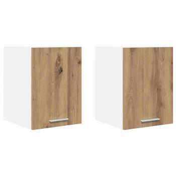 Hängeschrank Riga 2 pcs Artisan-Eiche und Weiß 30 x 31 x 40 cm