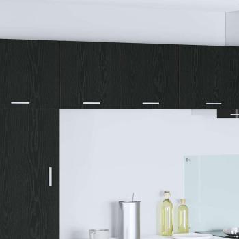 ARDEBO.de - Hängeschrank Riga 2 pcs Schwarze Eiche und Weiß 40 x 31 x 40 cm