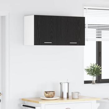 Hängeschrank Riga 2 pcs Schwarze Eiche und Weiß 40 x 31 x 40 cm
