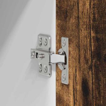 Hängeschrank mit Regal Riga 2 pcs Geräucherte Eiche und Weiß