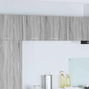 ARDEBO.de - Hängeschrank mit Tür Riga Grau Sonoma und Weiß 40 x 31 x 40 cm
