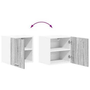 Hängeschrank mit Tür Riga Grau Sonoma und Weiß 40 x 31 x 40 cm