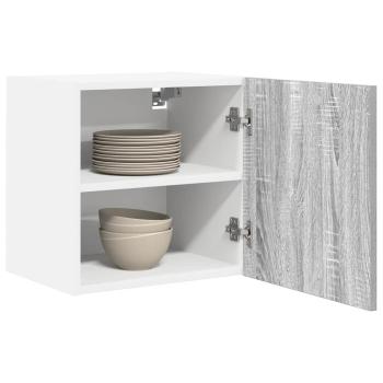 Hängeschrank mit Tür Riga Grau Sonoma und Weiß 40 x 31 x 40 cm