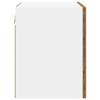 Hängeschrank mit Regal Riga Altes Holz und Weiß 40 x 31 x 40 cm