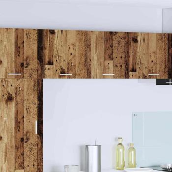 ARDEBO.de - Hängeschrank 2 stk. Altes Holz und Weiß Holzwerkstoff
