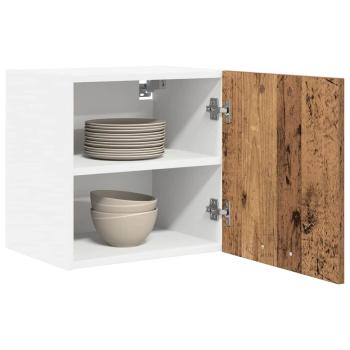 Hängeschrank 2 stk. Altes Holz und Weiß Holzwerkstoff
