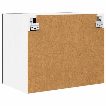 Hängeschrank Riga Schwarze Eiche und Weiß 50 x 31 x 40 cm