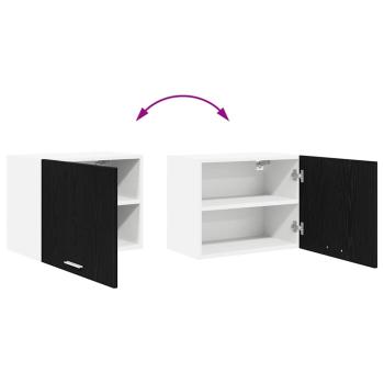 Hängeschrank Riga 2 pcs Schwarze Eiche und Weiß 50 x 31 x 40 cm