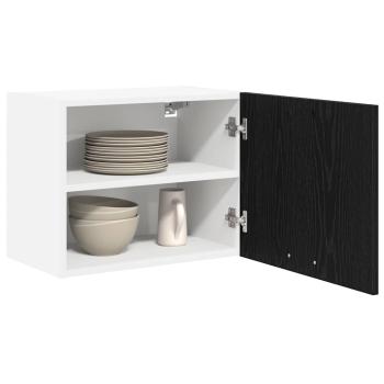 Hängeschrank Riga 2 pcs Schwarze Eiche und Weiß 50 x 31 x 40 cm